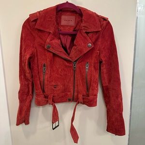 Blank NYC red suede jacket xs